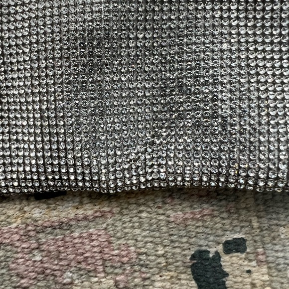 KARA Ssense White Crystal Mesh Crossbody Bag - Picture 5 of 5